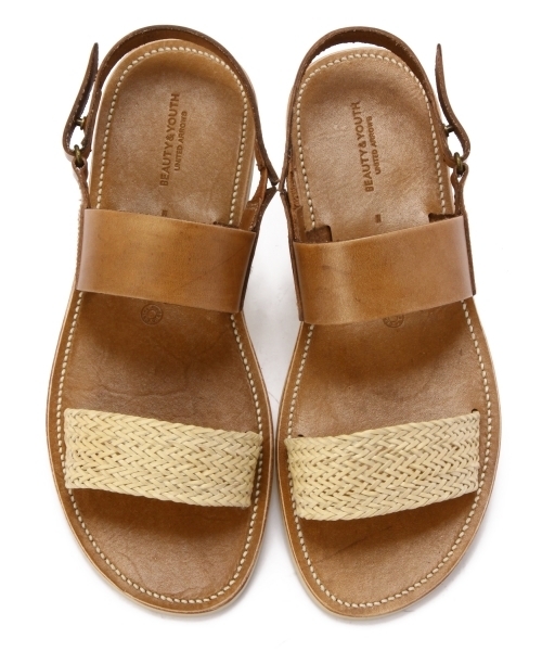 BEAUTY&YOUTH UNITED ARROWS（ビューティーアンドユースユナイテッドアローズ）の「BY ∴ メッシュ/レザー バックストラップサンダル ◆（サンダル・メンズ・ナチュラル/ネイビー・SMALL/LARGE/X-LARGE/MEDIUM）」の14枚目の写真