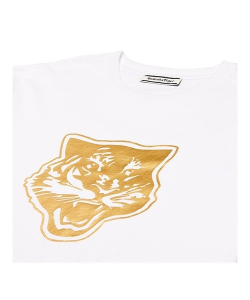 Onitsuka Tiger（オニツカタイガー）の「LOGO TEE / ロゴＴ（Tシャツ/カットソー・レディース・ブラック×ゴールド/ホワイト×ゴールド/ホワイト×ブラック/ブラック×ブラック・S/XL/L/M）」の19枚目の写真