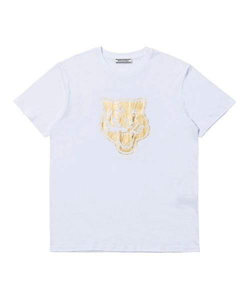 Onitsuka Tiger（オニツカタイガー）の「LOGO TEE / ロゴＴ（Tシャツ/カットソー・レディース・ブラック×ゴールド/ホワイト×ゴールド/ホワイト×ブラック/ブラック×ブラック・S/XL/L/M）」の21枚目の写真