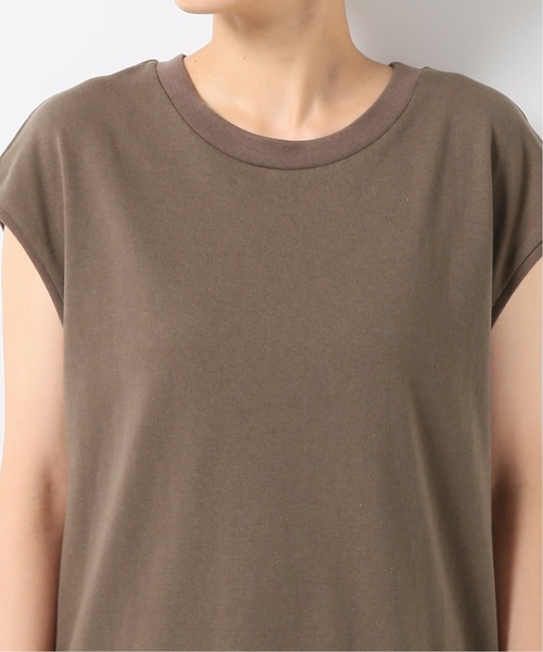 JOURNAL STANDARD（ジャーナルスタンダード）の「シングルジャージー クルーネックノースリーブスリットロングワンピース◆2（ワンピース・レディース・ホワイト/ブラック/ブラウン/ワインレッド・FREE）」の15枚目の写真