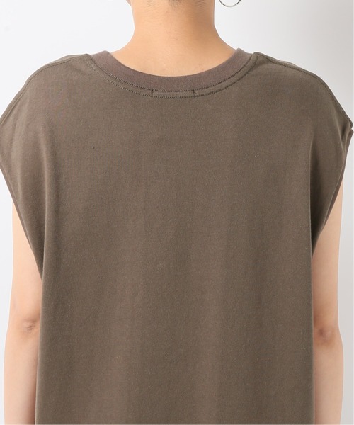 JOURNAL STANDARD（ジャーナルスタンダード）の「シングルジャージー クルーネックノースリーブスリットロングワンピース◆2（ワンピース・レディース・ホワイト/ブラック/ブラウン/ワインレッド・FREE）」の16枚目の写真