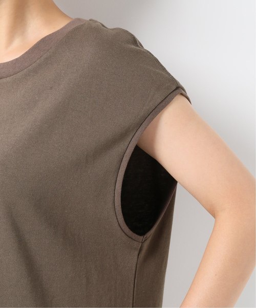 JOURNAL STANDARD（ジャーナルスタンダード）の「シングルジャージー クルーネックノースリーブスリットロングワンピース◆2（ワンピース・レディース・ホワイト/ブラック/ブラウン/ワインレッド・FREE）」の17枚目の写真