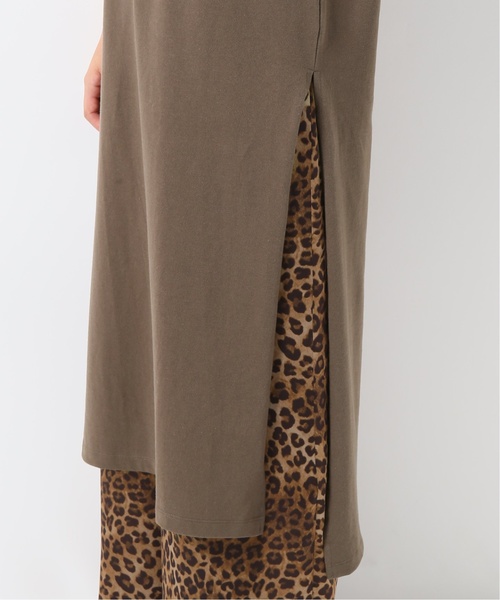 JOURNAL STANDARD（ジャーナルスタンダード）の「シングルジャージー クルーネックノースリーブスリットロングワンピース◆2（ワンピース・レディース・ホワイト/ブラック/ブラウン/ワインレッド・FREE）」の18枚目の写真