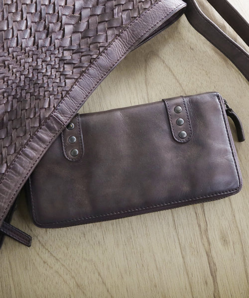 [Mia Borsa] 牛革レザーウォッシュ加工ラウンドファスナー長財布（財布）｜sankyo shokai（サンキョウショウカイ）