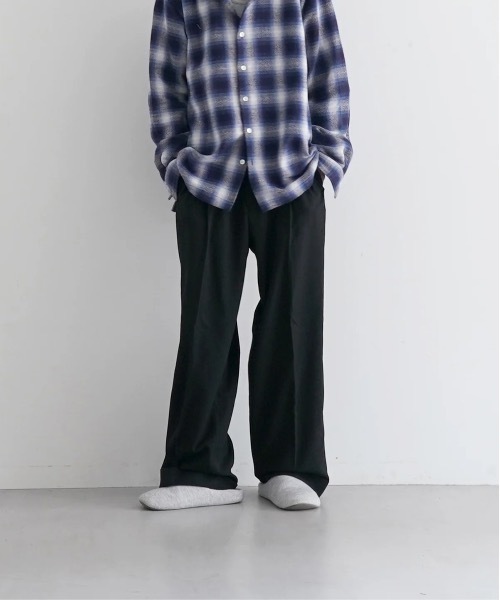 A16343 極美品 カイコー　ワイドスラックス　チャコール　2 A16343 極美品 カイコー ワイドスラックス チャコール 2