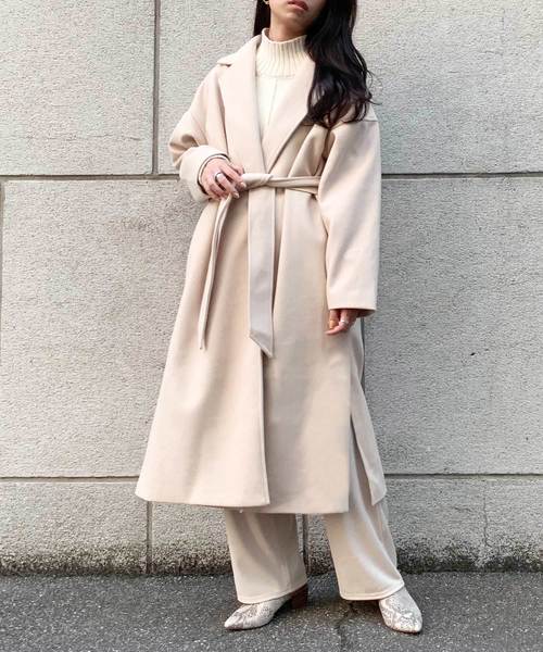 Lian(リアン)の「ロングガウンコート(その他アウター)」|アイボリー