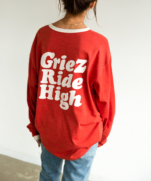 GRIEZ(グリーズ)の「【GRIEZ】リンガープリントロングスリーブTシャツ(Tシャツ/カットソー・メンズ・ブラウン/ナチュラル/オレンジ・MEDIUM/LARGE)」の3枚目の写真