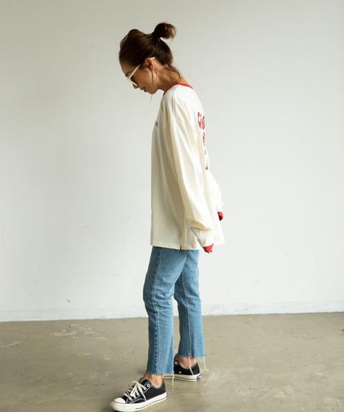 GRIEZ(グリーズ)の「【GRIEZ】リンガープリントロングスリーブTシャツ(Tシャツ/カットソー・メンズ・ブラウン/ナチュラル/オレンジ・MEDIUM/LARGE)」の21枚目の写真