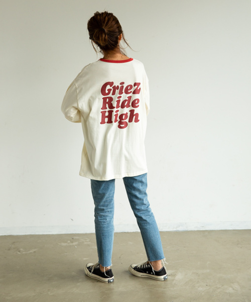 GRIEZ(グリーズ)の「【GRIEZ】リンガープリントロングスリーブTシャツ(Tシャツ/カットソー・メンズ・ブラウン/ナチュラル/オレンジ・MEDIUM/LARGE)」の8枚目の写真