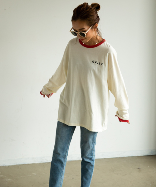 セール】【GRIEZ】リンガープリントロングスリーブTシャツ（T