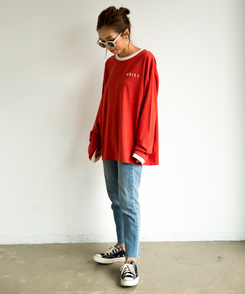 GRIEZ(グリーズ)の「【GRIEZ】リンガープリントロングスリーブTシャツ(Tシャツ/カットソー・メンズ・ブラウン/ナチュラル/オレンジ・MEDIUM/LARGE)」の22枚目の写真