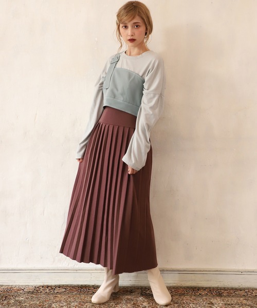 one after another NICE CLAUP（ワンアフターアナザーナイスクラップ）の「ワンショルビスチェ（その他トップス・レディース・ベージュ/ブラウン/ミント・FREE）」の9枚目の写真