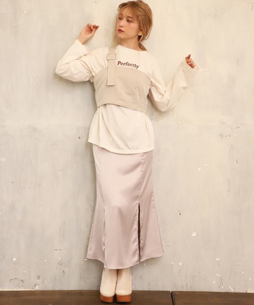 one after another NICE CLAUP（ワンアフターアナザーナイスクラップ）の「ワンショルビスチェ（その他トップス・レディース・ベージュ/ブラウン/ミント・FREE）」の13枚目の写真