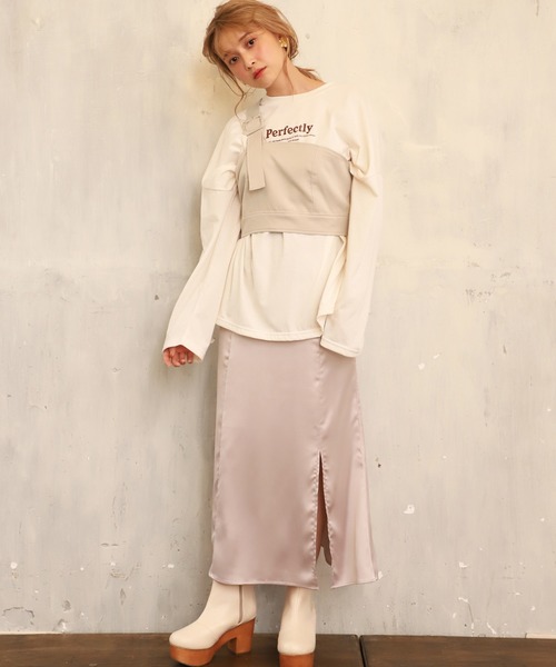 one after another NICE CLAUP（ワンアフターアナザーナイスクラップ）の「ワンショルビスチェ（その他トップス・レディース・ベージュ/ブラウン/ミント・FREE）」の15枚目の写真