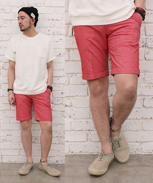 CIAOPANIC TYPY（チャオパニックティピー）の「先染めオックスショーツ（その他パンツ・メンズ・ピンク/サックスブルー/オレンジ/レッド/ブルー/イエロー/ブラック/グリーン・MEDIUM/LARGE）」の8枚目の写真