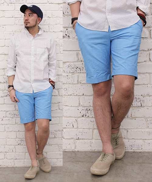 CIAOPANIC TYPY（チャオパニックティピー）の「先染めオックスショーツ（その他パンツ・メンズ・ピンク/サックスブルー/オレンジ/レッド/ブルー/イエロー/ブラック/グリーン・MEDIUM/LARGE）」の4枚目の写真