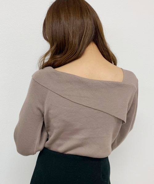 apres jour（アプレジュール）の「ワンショルニット【ZOZOTOWN限定アイテム】（ニット/セーター・レディース・ライトグリーン/アイボリー/モカ/ライトベージュ・フリー）」の8枚目の写真