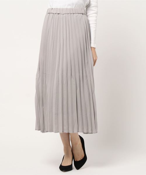 KOBE LETTUCE（コウベレタス）の「ジョーゼットプリーツフレアスカート（スカート・レディース・ブラック/ベージュ/グレー/ブルー・FREE）」の3枚目の写真