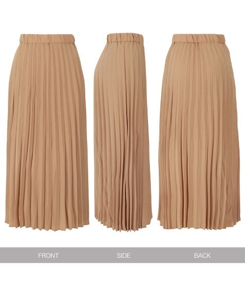 KOBE LETTUCE（コウベレタス）の「ジョーゼットプリーツフレアスカート（スカート・レディース・ブラック/ベージュ/グレー/ブルー・FREE）」の9枚目の写真