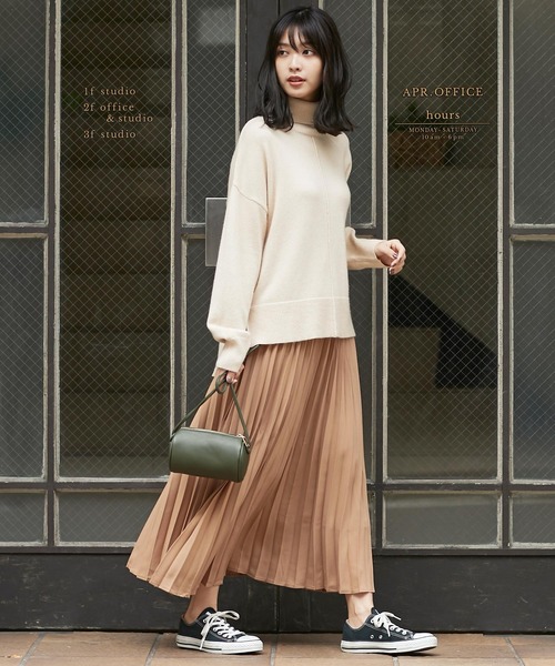 KOBE LETTUCE（コウベレタス）の「ジョーゼットプリーツフレアスカート（スカート・レディース・ブラック/ベージュ/グレー/ブルー・FREE）」の12枚目の写真