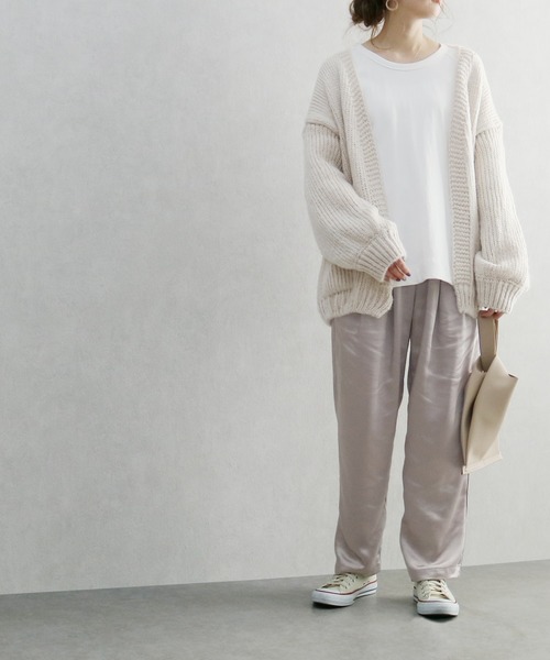 reca(レカ)の「サテンタックパンツ(その他パンツ・レディース・ベージュ/カーキ/ラベンダー・M)」の22枚目の写真