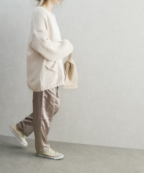 reca(レカ)の「サテンタックパンツ(その他パンツ・レディース・ベージュ/カーキ/ラベンダー・M)」の21枚目の写真