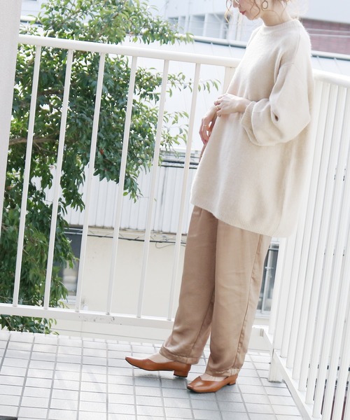 reca(レカ)の「サテンタックパンツ(その他パンツ・レディース・ベージュ/カーキ/ラベンダー・M)」の13枚目の写真