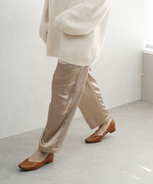 reca(レカ)の「サテンタックパンツ(その他パンツ・レディース・ベージュ/カーキ/ラベンダー・M)」の12枚目の写真