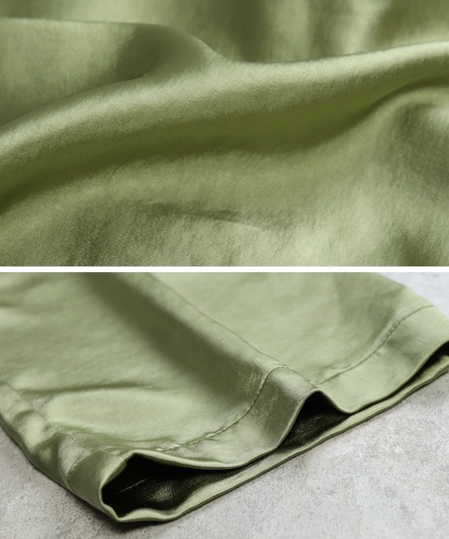 reca(レカ)の「サテンタックパンツ(その他パンツ・レディース・ベージュ/カーキ/ラベンダー・M)」の10枚目の写真