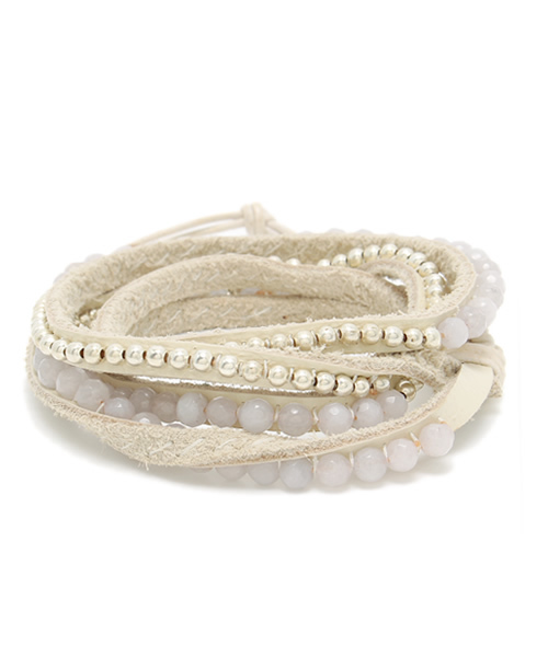 PAPILLONNER（パピヨネ）の「NAKAMOL（ブレスレット・レディース・ターコイズブルー/ライトグレー・FREE）」の2枚目の写真