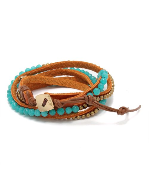 PAPILLONNER（パピヨネ）の「NAKAMOL（ブレスレット・レディース・ターコイズブルー/ライトグレー・FREE）」の3枚目の写真