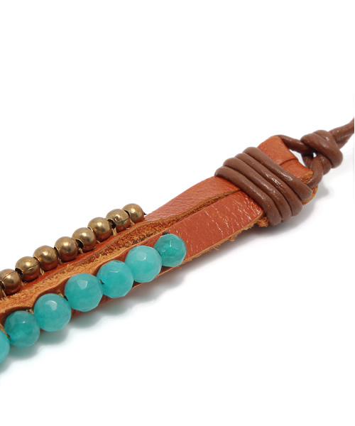 PAPILLONNER（パピヨネ）の「NAKAMOL（ブレスレット・レディース・ターコイズブルー/ライトグレー・FREE）」の4枚目の写真