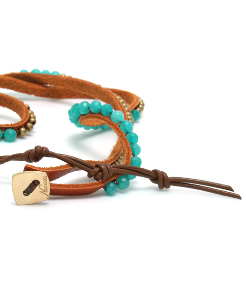 PAPILLONNER（パピヨネ）の「NAKAMOL（ブレスレット・レディース・ターコイズブルー/ライトグレー・FREE）」の5枚目の写真