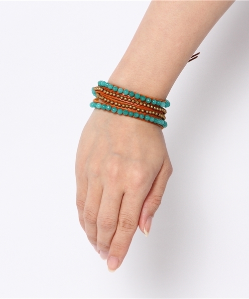 PAPILLONNER（パピヨネ）の「NAKAMOL（ブレスレット・レディース・ターコイズブルー/ライトグレー・FREE）」の6枚目の写真