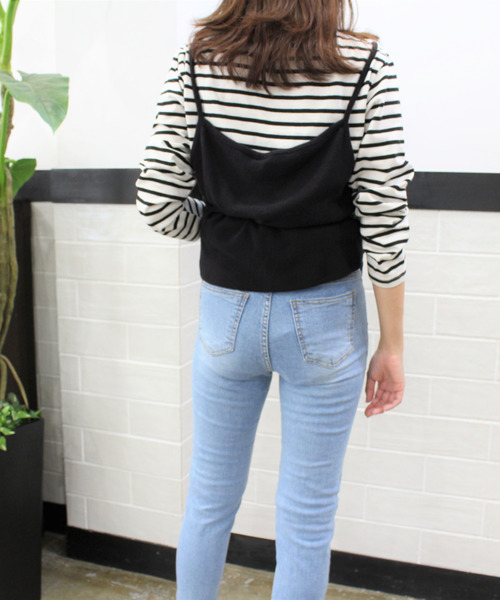 MODE ROBE（モードローブ）の「起毛カシュクールレイヤードワンピース（ワンピース・レディース・ブラック/ベージュ/オレンジ系その他・FREE）」の9枚目の写真