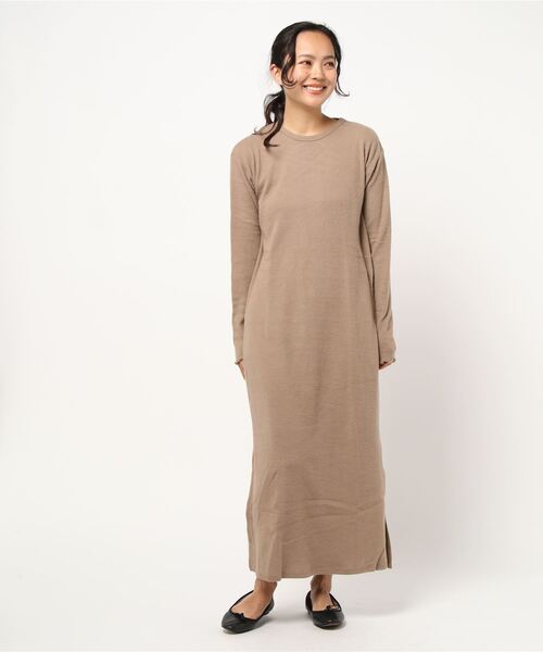 MODE ROBE（モードローブ）の「起毛カシュクールレイヤードワンピース（ワンピース・レディース・ブラック/ベージュ/オレンジ系その他・FREE）」の16枚目の写真