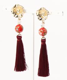 Amina（アミナ）の「【カヤ】桔梗和玉タッセルイヤリング（イヤリング）」