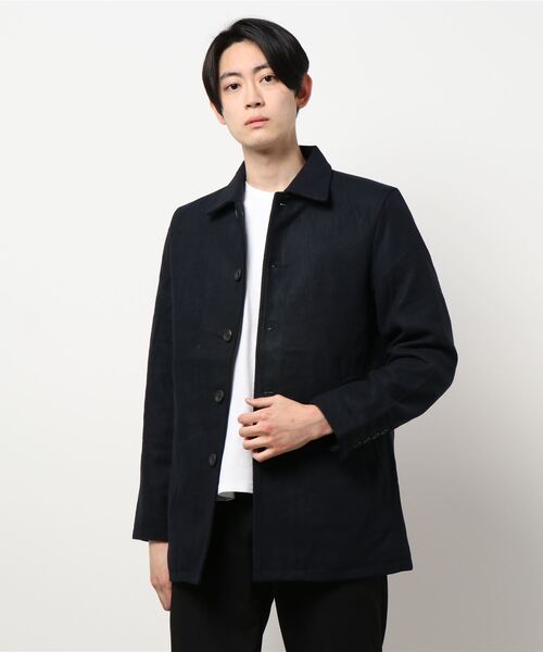 B.I.D.(ビーアイディー)の「メルトンウールステンカラーコート(ステンカラーコート・メンズ・その他1/ブラック/その他2/ネイビー/その他3/キャメル/グレー・LARGE/X-LARGE/MEDIUM/SMALL)」の4枚目の写真