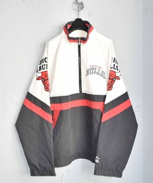 【激レア】スターター　ナイロンジャケット　ハーフジップ　ブルズ　刺繍　NBA 2025年最新】STARTER BULLS プルオーバーの人気アイテム - メルカリ