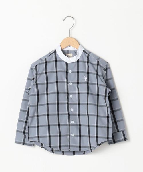 coen（コーエン）の「【セレモニー対応・coen キッズ / ジュニア】ウィンドーペーンクレリックシャツ/バンドカラーシャツ（シャツ/ブラウス・キッズ・ベージュ/ライトブルー・150/110/130）」の18枚目の写真