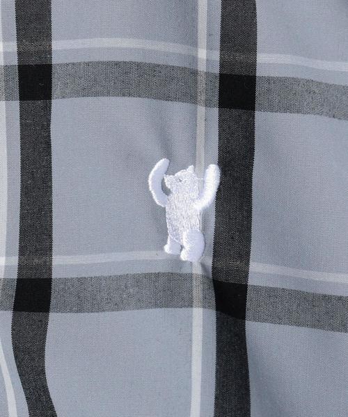 coen（コーエン）の「【セレモニー対応・coen キッズ / ジュニア】ウィンドーペーンクレリックシャツ/バンドカラーシャツ（シャツ/ブラウス・キッズ・ベージュ/ライトブルー・150/110/130）」の4枚目の写真