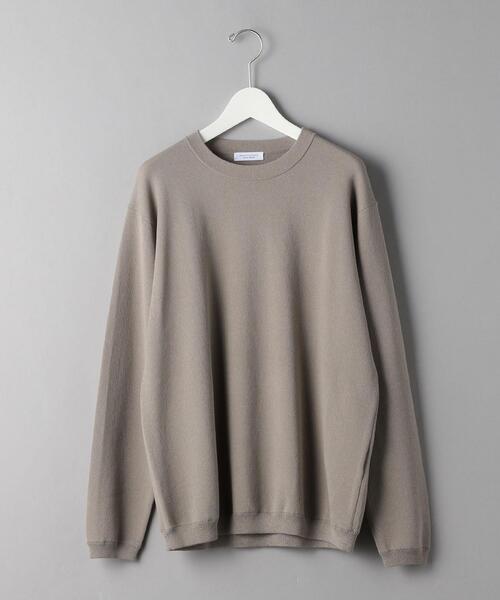 BEAUTY&YOUTH UNITED ARROWS(ビューティーアンドユースユナイテッドアローズ)の「BY ピケ スムージー ニット(ニット/セーター・メンズ・ネイビー/ベージュ/イエロー・LARGE/X-LARGE/MEDIUM/SMALL)」の2枚目の写真
