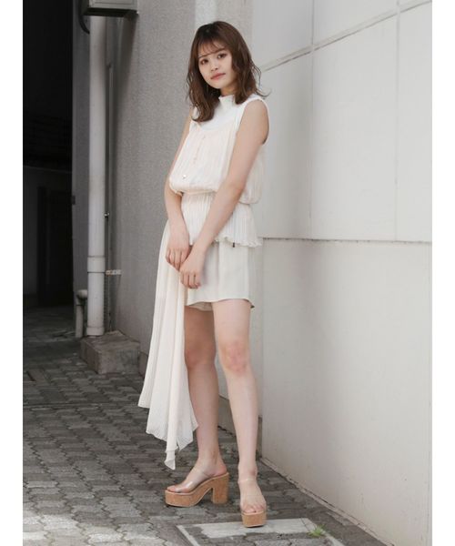 dazzlin(ダズリン)の「プリーツドロストレイヤードトップス(シャツ/ブラウス・レディース・ブラック/ブルー/アイボリー・FREE)」の9枚目の写真