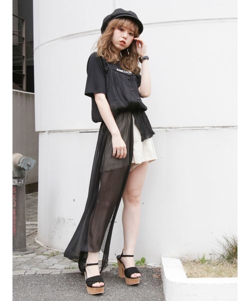 dazzlin(ダズリン)の「プリーツドロストレイヤードトップス(シャツ/ブラウス・レディース・ブラック/ブルー/アイボリー・FREE)」の15枚目の写真