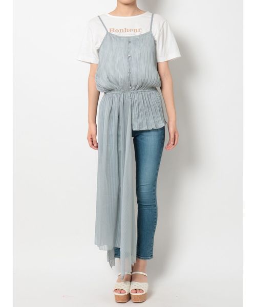 dazzlin(ダズリン)の「プリーツドロストレイヤードトップス(シャツ/ブラウス・レディース・ブラック/ブルー/アイボリー・FREE)」の16枚目の写真