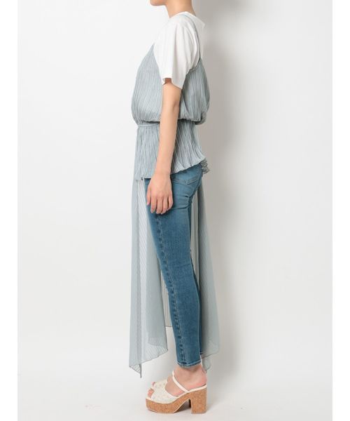 dazzlin(ダズリン)の「プリーツドロストレイヤードトップス(シャツ/ブラウス・レディース・ブラック/ブルー/アイボリー・FREE)」の17枚目の写真