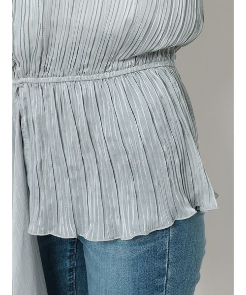 dazzlin(ダズリン)の「プリーツドロストレイヤードトップス(シャツ/ブラウス・レディース・ブラック/ブルー/アイボリー・FREE)」の21枚目の写真