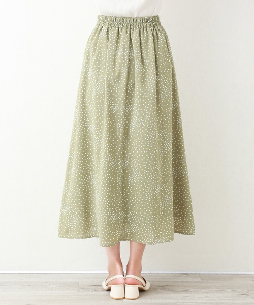 CHARM BERRY TIC（チャームベリーチック）の「ランダムドットフレアスカート（スカート・レディース・オフホワイト/ブルー/ミント/ブラック・M/L）」の17枚目の写真
