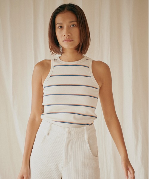 Op オーピー レディース ボーダー タンクトップ サーフカジュアル レトロボーダー タンクトップ Ocean Pacific オーシャンパシフィック のファッション通販 Zozotown