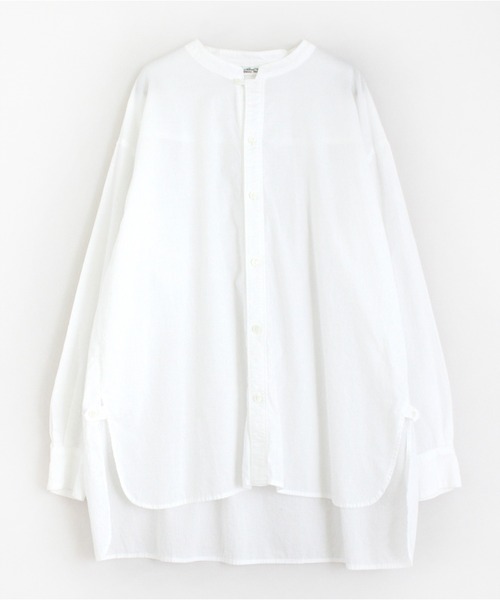 RNA-N（アールエヌエーエヌ）の「B2579 スタンドカラーオーバーシャツ（シャツ/ブラウス・レディース・オフホワイト/ベージュ/スミクロ・MEDIUM）」の2枚目の写真